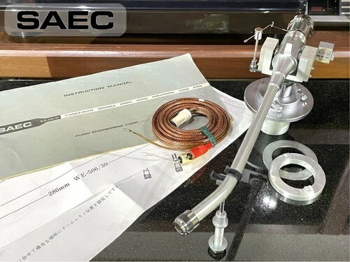 SAEC WE-506/30 ロングトーンアーム CX-5006A フォノケーブル等付属 レコードプレーヤー