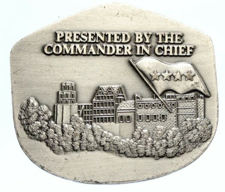 アメリカ陸軍 ヨーロッパ 第7軍 司令官 ミリタリーオールドシルバーメダル i96433