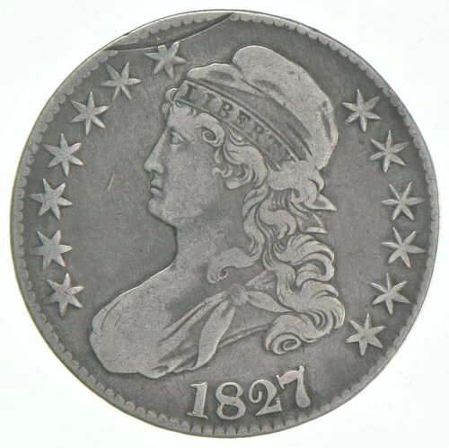 1827/6年 キャップドバスト ハーフダラー プランシェット カッター エラー101 *1870