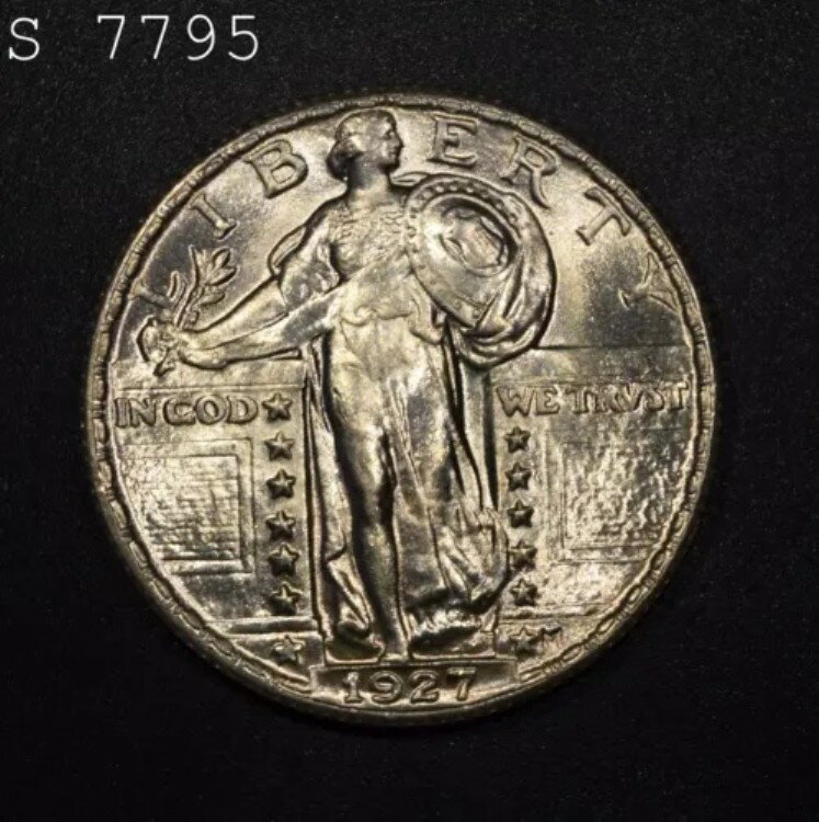 1927年製 スタンディングリバティクォーター「GEM BU FH」*1点目以降は送料無料*