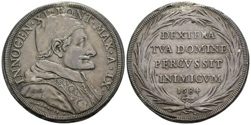 バチカン - バチカーノ・インノケンティウス11世・ピアストラ 1684年（西暦99年） - ベルマン 2084年 - 良好 VF