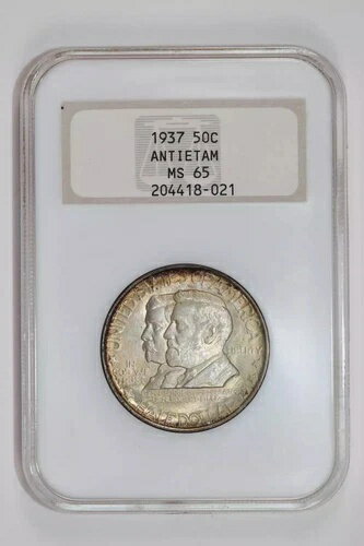 1937 年 アンティータム シルバー記念 ハーフ ドル NGC MS65 オールド ファッティ ホルダー PQ!