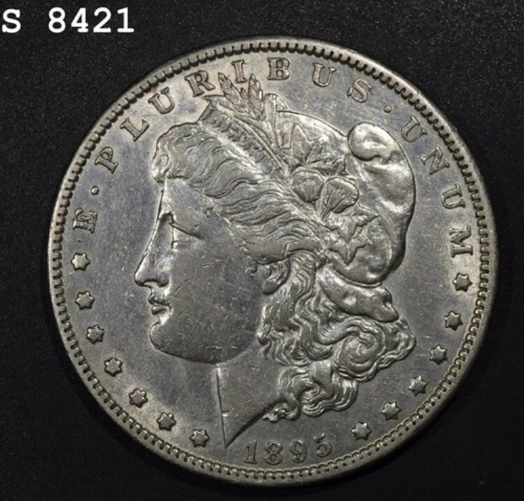 1895-O モルガン銀貨「XF」*2点目以降は送料無料*