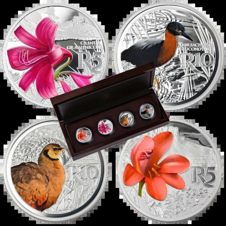 2018年 生物圏保護区 プレステージセット シルバーコイン - 南アフリカ - 4x1オンス PP-