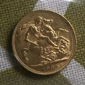 1904年 英国 エドワード7世 フルゴールドソブリン金貨 *BU*(3)