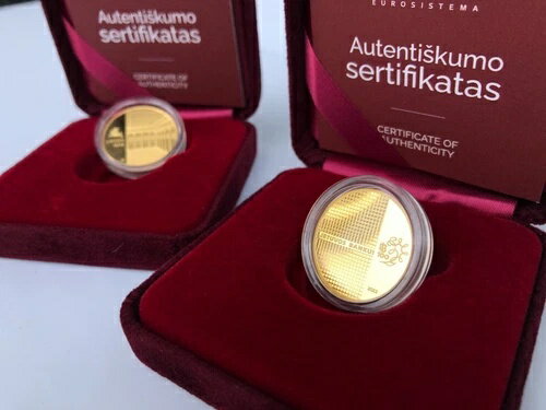 リトアニア 50ユーロ金貨（2022年）リトアニア銀行創立100周年記念
