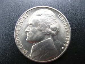 1979年 D ジェファーソン ニッケル ジェム+ BU! F/S付き!! #12072404