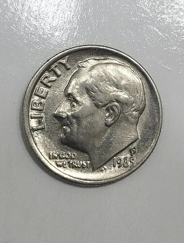 1985-P ルーズベルト ダイム ダブル 