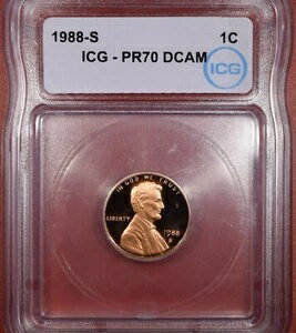 1988-S リンカーン記念セント「ICG PR70 DCAM」*1点目以降は送料無料*