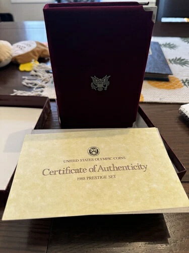 1988-S プルーフ プレステージ セット 6 コイン 箱と証明書付き シルバー オリンピック ~ 禁煙家庭