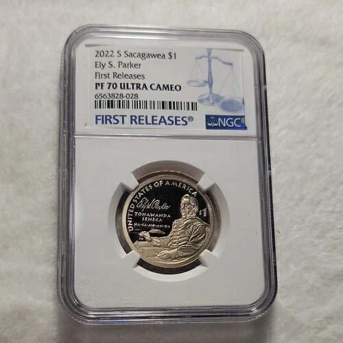 2022-s サカガウィア/ネイティブアメリカン 1ドルコイン Ely S Parker NGC PF70 ウルトラカメオ