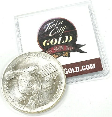 1983-S UNC インフリップス 円盤投げ選手 ロサンゼルス第23回オリンピック 米国銀貨