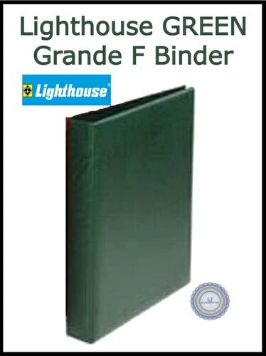 ライトハウスグリーン グランデF 3リングバインダー コインコレクション 切手 紙幣用