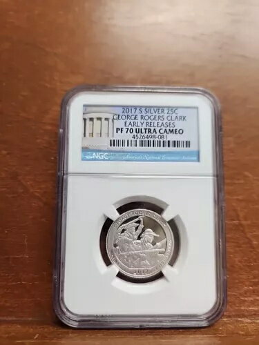 2017 S シルバー 25C ジョージ・ロジャース・クラーク アーリーリリース NGC PF 70 ウルトラカメオ PF70