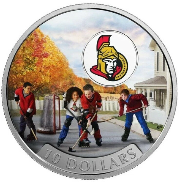 2017年カナダドル10ドル純銀貨 - NHL Passion To Play: オタワ・セネターズ