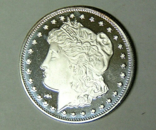 楽天WORLD RESOURCE【KING店】プルーフ モルガン シルバー ダラー スタイル 1 オンス .999 純銀 ラウンド イーグル リバース（4921）