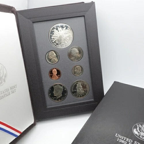 1989年 S 米国造幣局 プレステージ 6枚 プルーフコインセット - COA & ボックス