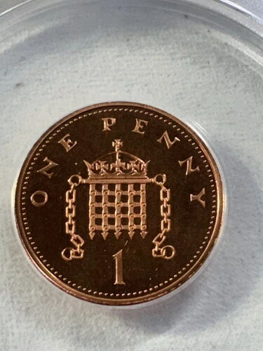 1995年 英国プルーフペニー、ANACSによるPR 69 DCAM評価