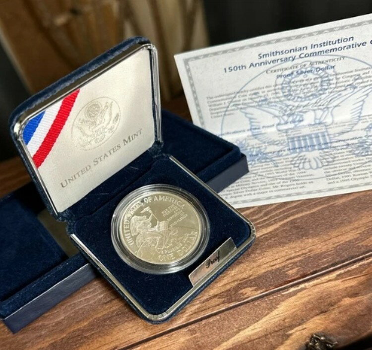1996年スミソニアン協会150周年記念プルーフコインとCOA