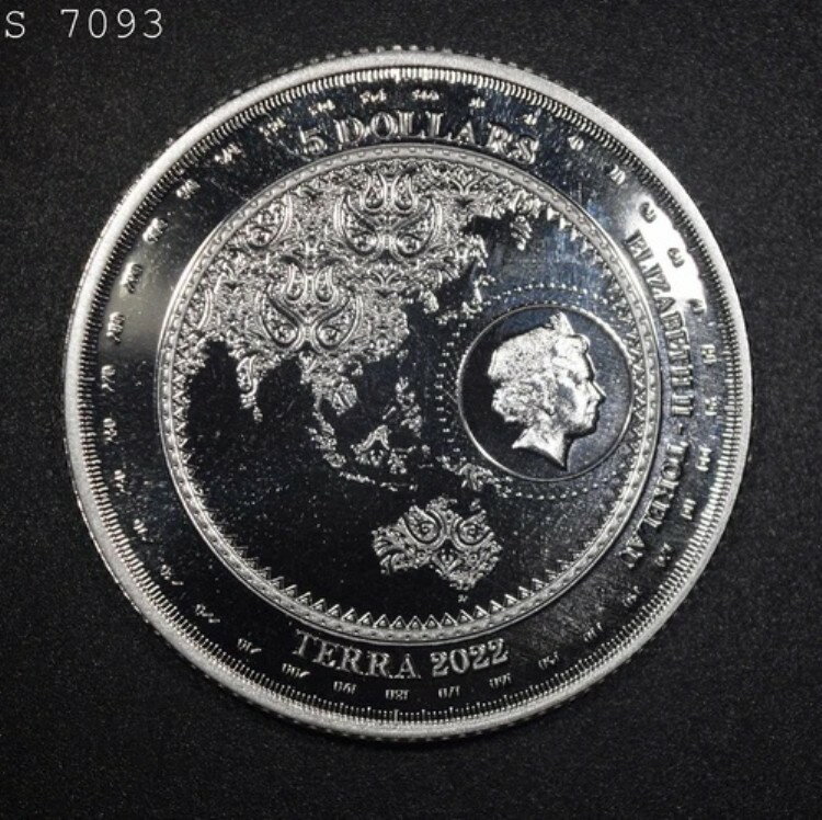 2022年トケラウ 5ドル テラ *1オンス .999 シルバー*「ジェムプルーフ」*2点目以降は送料無料*