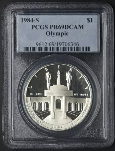 1984-S オリンピック シルバードルコイン PCGS PR 69 DCAM - COINGIANTS -