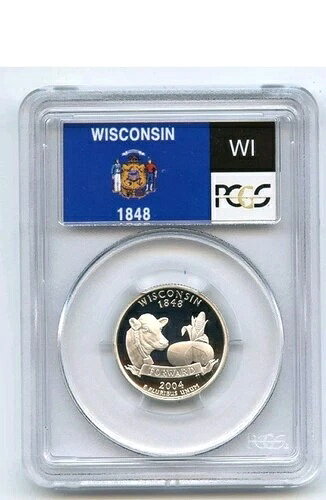 2004年 S 25C シルバー ウィスコンシン クォーター PCGS PR70DCAM