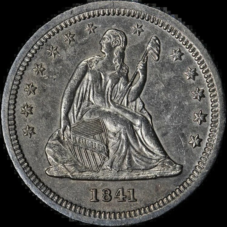 1841-O シーテッド リバティ クォータ