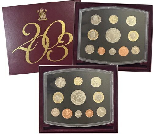 2003年英国ロイヤルミント発行プルーフコイン11枚セット（レッドケース入り/COA付き）(3)