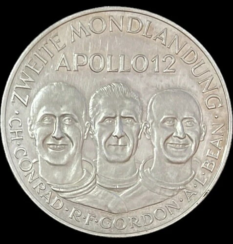 1969年 アポロ12号記念 シルバープルーフメダル - ドイツ語