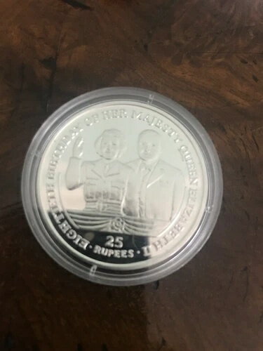 セイシェル 2006 QEII 80周年記念 シルバー プルーフ 25ルピー ウィンストン・チャーチル