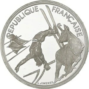 楽天WORLD RESOURCE【KING店】[#137098] フランス、100フラン、アルベールビル - フリースタイルスキー、1990年、MDP、プルーフ、