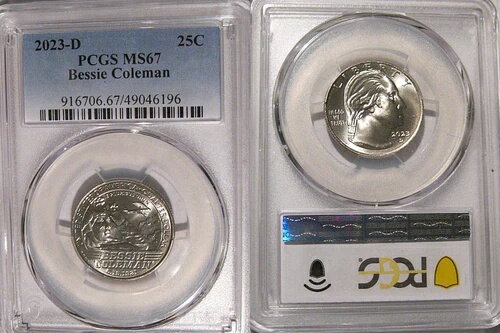 2023年 D ベッシー・コールマン 25セント PCGS MS67 アメリカン・ウィメンズ・クォーター