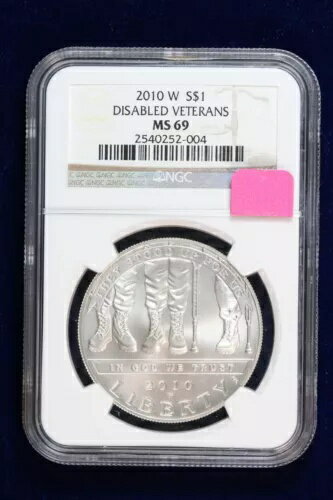 2010-W アメリカ退役軍人終身障害者銀貨 NGC MS69 4OD4