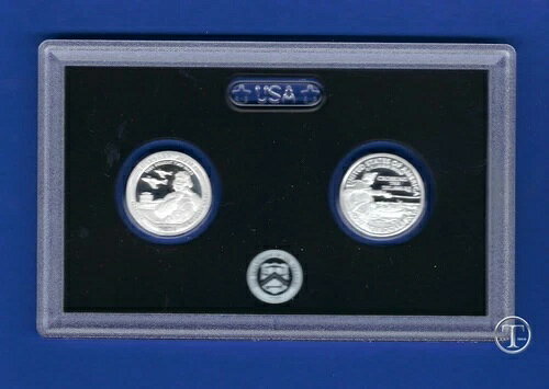 2021 S シルバー プルーフ クォーター セット - コイン 2 枚 - 箱/COA なし