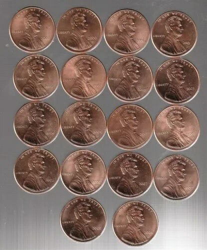 リンカーンセント142枚セット / 小麦生産終了後に鋳造されたメムスとシールド / 未流通