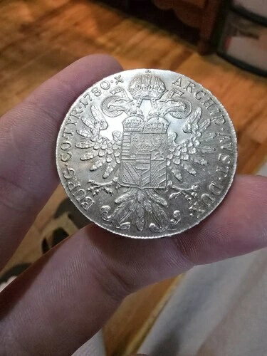 1780年 マリア・テレジア オーストリア帝国 銀貨 再鋳造(3)