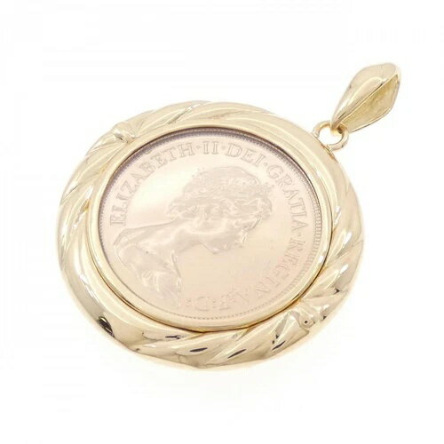 本物 K18YG 枠 コインペンダント #260-006-845-7280