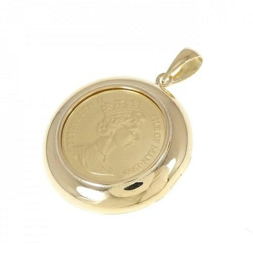 本物 K18YG 枠 コインペンダント #260-007-092-1816