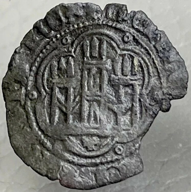 1400年代の中世コイン 1400-1406年 カスティーリャ・レオン王国 ブランカ 希少