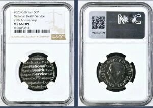 2023年 イギリス 50ペンス 国民保健サービス記念 NGC MS 66 DPL
