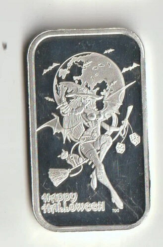 DTミント ハッピーハロウィン ウィッチ ピュア .999 シルバー アートバー リスクレア
