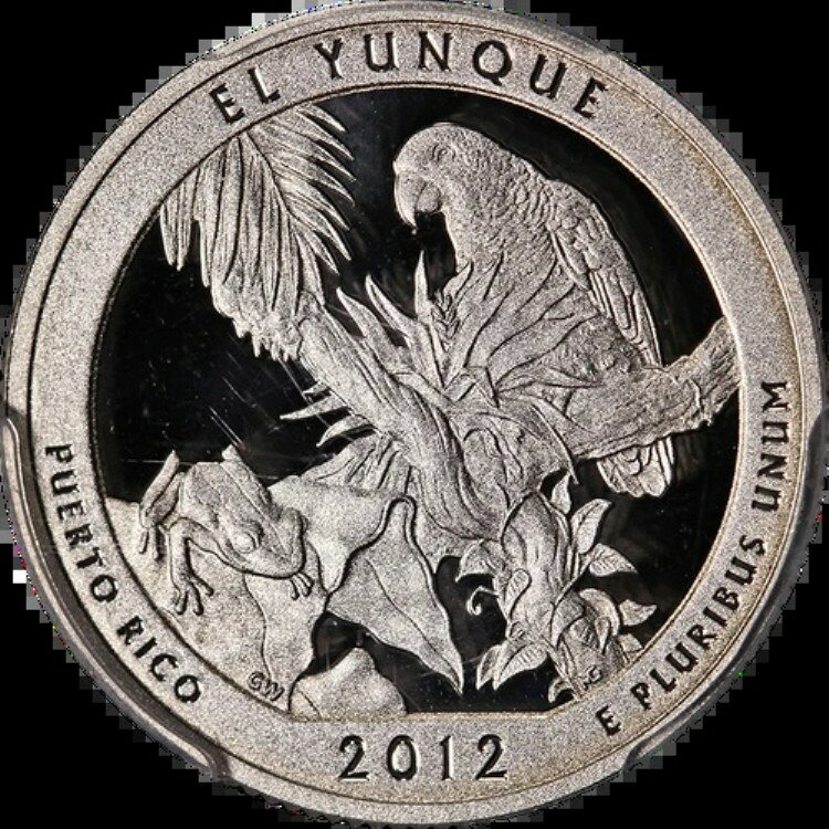 2012-S シルバー プルーフ クォーター - エル・ユンケ国立公園 - PCGS PR70 DCAM