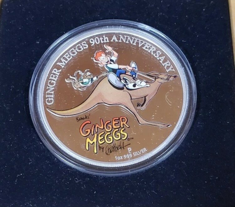オーストラリア 2011 ジンジャー・メグス コミックストリップ 90周年記念 1ドル 1オンス シルバープル..