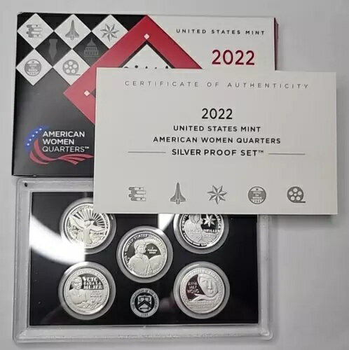 2022 S .999 シルバー プルーフ セット レディース クォーター 5枚 シルバー プルーフ コイン