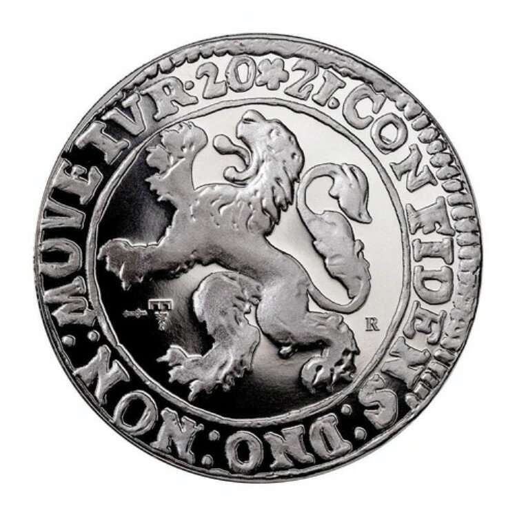 2021年 ライオンダラー 1オンス シルバー プルーフメダル（旧世界地図とOGP付き）