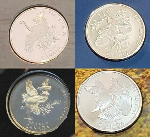 カナダの翼 - カナダの鳥 1995 カナダ 4 シルバー プルーフ セット(3)