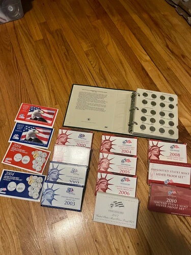 大型米国州クォーター/コインコレクション - スターターキット - ミントセット 2000-2010