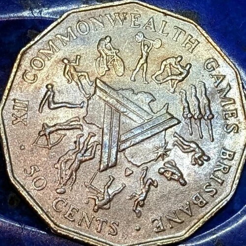 1982年 オーストラリア 50セント 六角