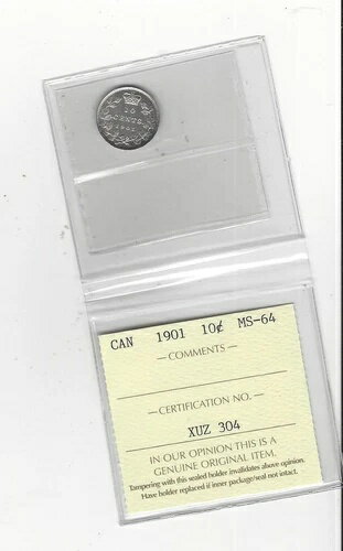 WORLD RESOURCE【KING店】の1901年 ICCS グレードカナダ、10セント、**MS-64**｜アングル2