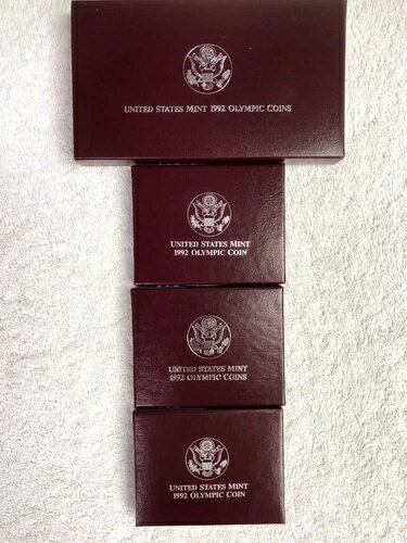1992年オリンピック野球ドル/体操ハーフ記念プロ/アンクルのコンプリートセット（4枚）
